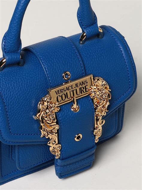 versace jeans blue patent purse|Versace Jeans couture bags outlet.